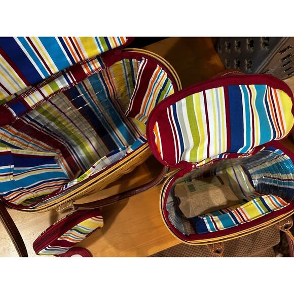 Longaberger Sunny Day flip flops Boardwalk basket set of Large Medium small lot - Picture 4 of 7